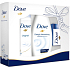 Dove Original Antitranspirant Deodorant Spray für Frauen 150 ml + Duschgel 250 ml + Toilettenseife 100 g, Kosmetikset