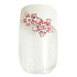 Diva & Nice Natureasy Nails Dekorierte Klebenägel klar mit weiß-rosa Anwendung 24 Stück + Kleber 2 g