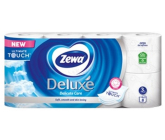 Zewa Deluxe Aqua Tube Delicate Care Toilettenpapier 150 Schnipsel 3lagig 8 Stück, spülbare Rolle