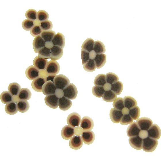 Professionelle Nageldekorationen Blumen braun-beige 132 1 Packung