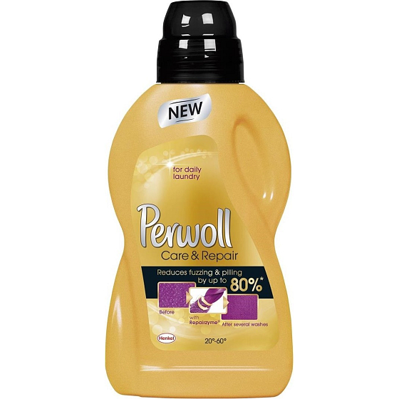 Perwoll Care & Repair Waschgel erneuert die Fasern und verhindert das Pilling von 33 Dosen von 2 l