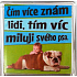 Nekupto Veselé magnetky Je mehr ich Menschen kenne, desto mehr liebe ich meinen Hund 6 x 6 cm