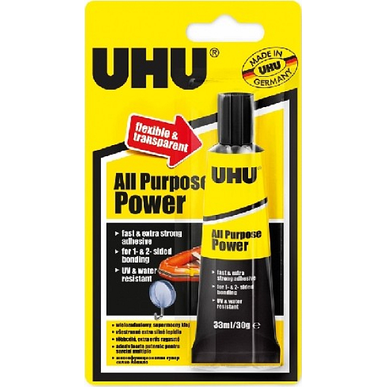 Uhu All Purpose Power Klar universeller wasserfester Kontaktkleber 33 ml