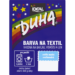 Ideal Duha hellblau, Textilfarbe für Baumwolle, Viskose und Leinen, für 300 g Stoff, 15 g