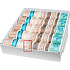 Ditipo Stoffband mit Draht beige-lachsbraunem Muster 2 mx 40 mm