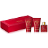 Versace Eros Flame parfümiertes Wasser für Männer 5 ml + Aftershave 25 ml + Duschgel 25 ml, Geschenkset mit Miniaturen
