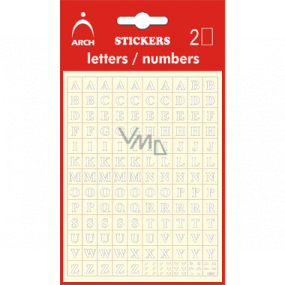 Blatt Selbstklebende Buchstaben AZ Weiß + Bonus, Höhe 5 mm 2 Blätter 17 x 10 cm