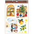 Fensterfolie ohne Kleber farbig Tschechische Weihnachten - Glocke und Schlauch 30 x 42 cm