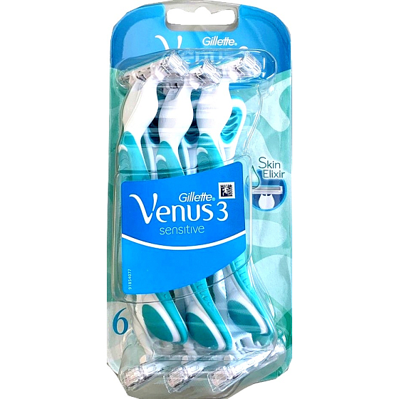 Gillette Venus 3 Sensitive ready Rasierer 6 Stück für Damen