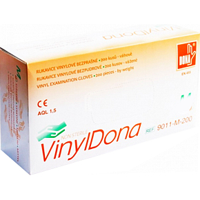 Dona Vinyldona puderfreie Vinyl-Handschuhe, Größe S 100 Stück im Karton