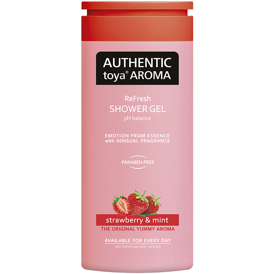 Authentic Toya Aroma Strawberry & Mint aromatisches Duschgel 400 ml