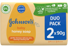 Johnsons Baby Honey Toilettenseife für Kinder 2 x 90 g, Duopack