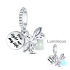 Sterling Silber 925 Luminous - Glühwürmchen leuchtet im Dunkeln - Du bist das Licht meines Lebens, 2in1 Anhänger Armband, Tier