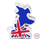 Sterling Silber 925 England - Flagge, Reise Armband Perle
