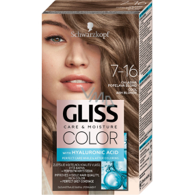 Schwarzkopf Gliss Color Haarfarbe 7-16 Kühles Aschblond 2 x 60 ml