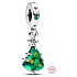 Charm Sterling Silber 925 Glitzernder Weihnachtsbaum, Anhänger für Weihnachtsarmband