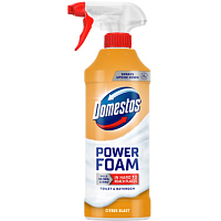 Domestos Schaumreiniger für Toiletten und Badezimmer Power Foam Citrus Blast, 435 ml