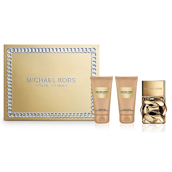 Michael Kors Pour Femme Eau de Parfum 50 ml + Körperlotion 50 ml + Duschgel 50 ml, Geschenkset für Frauen