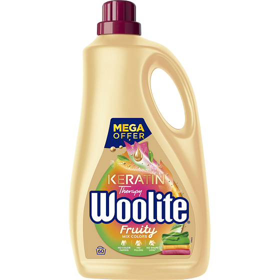 Woolite Keratin Therapy Fruity Mix Colors Waschgel, 3,6 l, 60 Wäschen