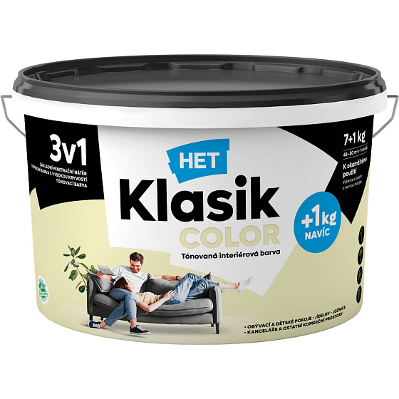 Het Klasik Color Malfarben, 0658 pastellgelb, 7+1 kg