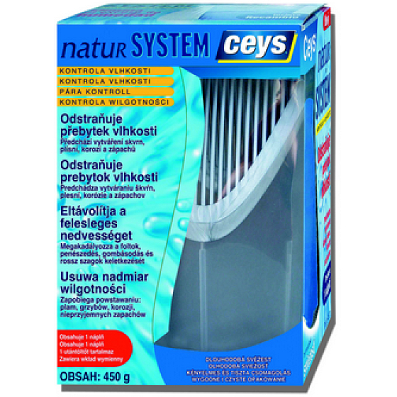 Ceys Natur System Luftentfeuchter transparent - grau 450 g