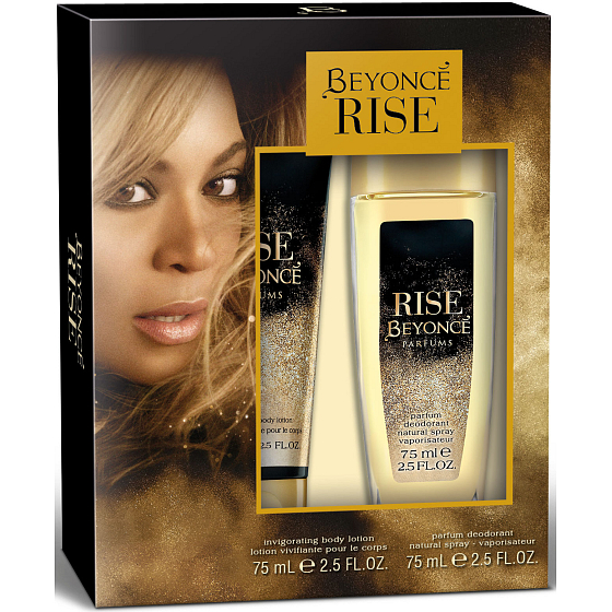 Beyoncé Rise parfümiertes Deodorantglas für Frauen 75 ml + Körperlotion 75 ml, Kosmetikset