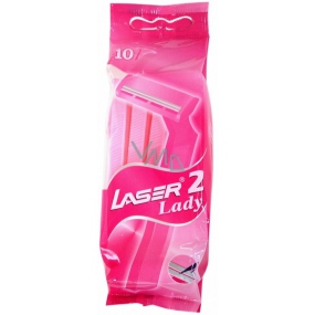Laser 2 Lady Einweg-Rasierer mit 2 Klingen, 10 Stück