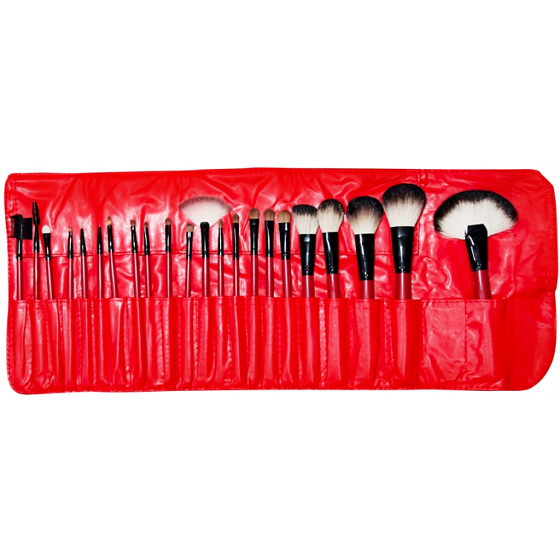 Sei schick! Luxury Red Collection Set mit 22 Kosmetikpinseln