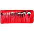 Sei schick! Luxury Red Collection Set mit 22 Kosmetikpinseln