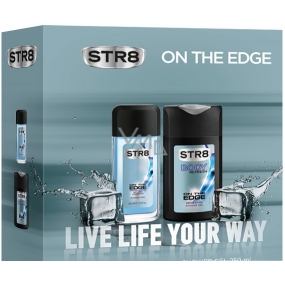 Str8 On The Edge parfümiertes Deodorantglas für Männer 85 ml + Duschgel 250 ml, Kosmetikset