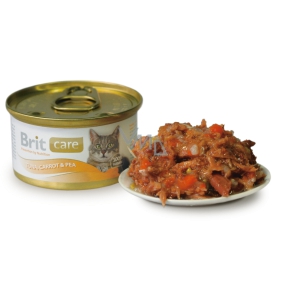 Brit Care Thunfisch, Karotte + Erbsen für alle Katzen 80 g