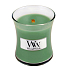 WoodWick White Willow Moss - Duftkerze Willow and Moss mit Holzdocht und Deckelglas klein 85 g