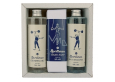 Bohemia Gifts Sportsman Duschgel 250 ml + Haarshampoo 250 ml + Toilettenseife 145 g, für Männer Kosmetikset