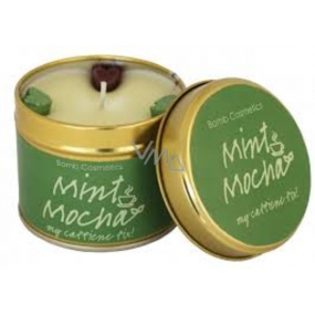 Bomb Cosmetics Mint Mocha Duftende natürliche, handgemachte Kerze in einer Dose kann bis zu 35 Stunden brennen