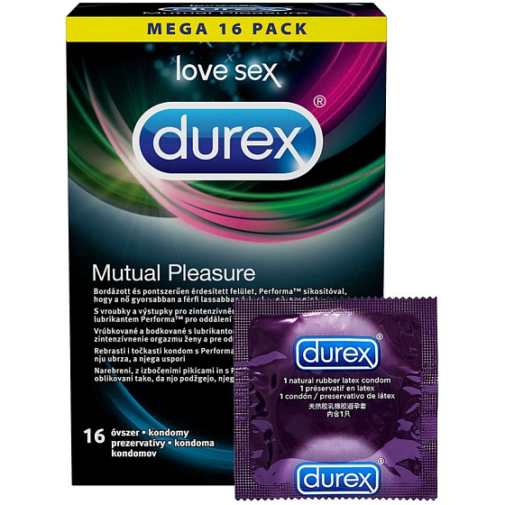 Durex Mutual Pleasure Kondom Nennbreite: 56 mm 16 Stück