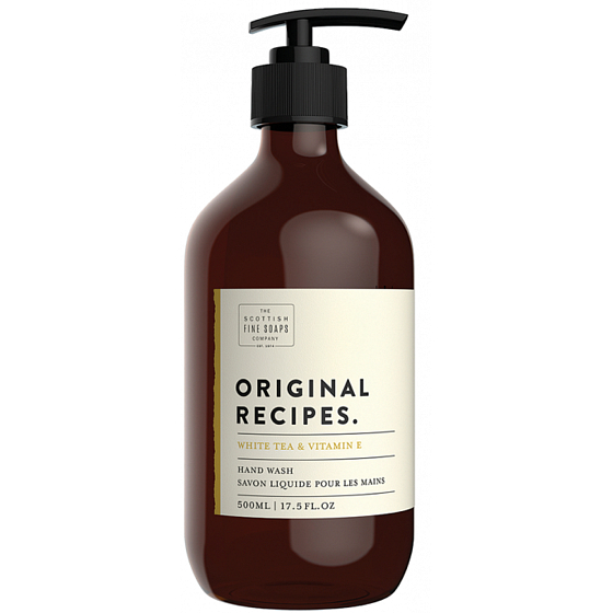 Scottish Fine Soaps Original Weißer Tee und Vitamin E Flüssigseife Spender 500 ml