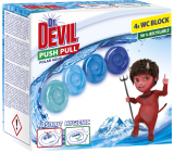 Dr. Devil WC Push Pull Gel Polar Aqua WC Block ohne Korb, 4 × 20 g