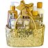 Salsa Collection Luxury Gold Duschgel 200 ml + Körperlotion 270 ml + Körperspray 120 ml + prickelnder Badeball 6 x 15 g + Badesalz 200 g + Goldbeutel, Kosmetikset