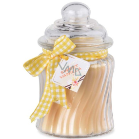 Emocio Sweet Vanilla - Süße Vanille-Duftkerze Glas mit Glasdeckel 76 x 125 mm 485 g