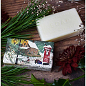English Soap Winter landscape - Ivy & Holly Christmas natürliche parfümierte Toilettenseife mit Sheabutter 190 g