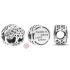 Sterling Silber 925 Baum des Lebens - Familie ist, wo die Liebe wächst, Perle für Armband Familie