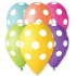 Ballons bedruckt mit Tupfen 30 cm 5 Stück Mix Farben