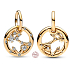 Charm Sterling Silber 925 Gold plattiert Sternzeichen Fische, Anhänger für Armband