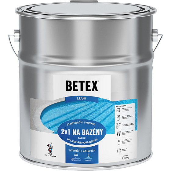 Betex s2852 2v1 Grund- und Deckfarbe für Pools 0440 dunkelblau, 9 kg