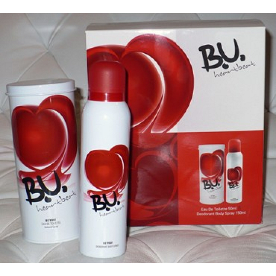 B.U. Heartbeat Eau de Toilette 50 ml + Deodorant Spray 150 ml, für Frauen Geschenkset