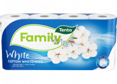 Dieses Family Cotton Whiteness Toilettenpapier weiß 2-lagig 150 Stück 8 Stück