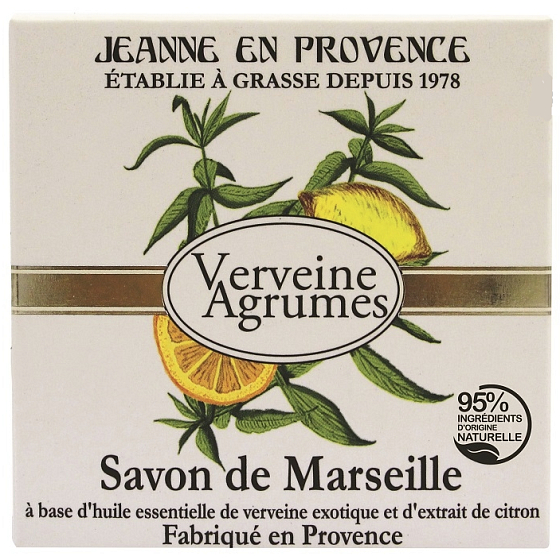 Jeanne en Provence Verveine Cédrat - Verbena und Zitrusfrüchte feste Toilettenseife 100 g