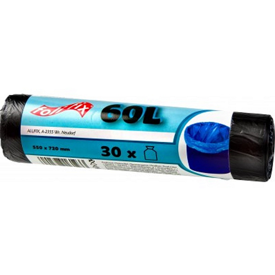 Folifix Müllbeutel, 10 µ, 60 Liter, 55 x 72 cm, 30 Stück