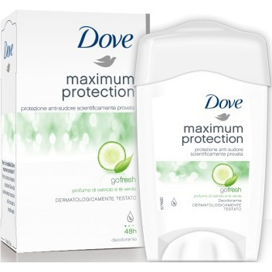 Dove Maximum Protection Gurken- und Grüntee-Antitranspirant-Deodorant-Stick für Frauen 45 ml