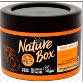 Nature Box Aprikose Vitamin Antioxidans Körperbutter für ein Gefühl intensiver Hauterneuerung mit 100% kaltgepresstem Öl, geeignet für Veganer 200 ml